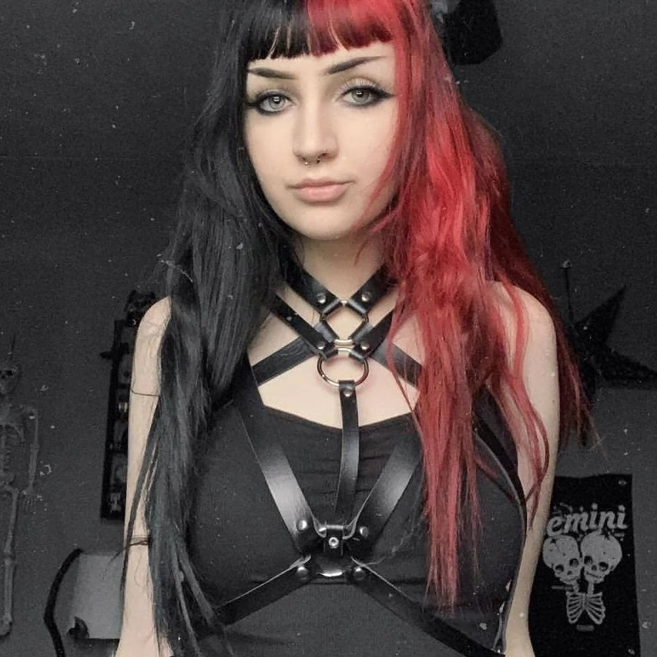 Greta' Black Goth Lace Harness Bra – Rags n Rituals