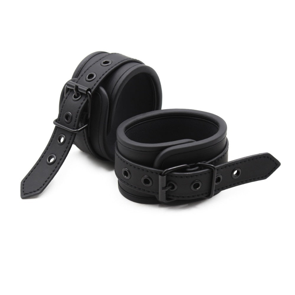 Adjustable PU Leather Handcuff Ankle Cuff Restraints