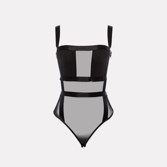 Mesh panel hot sale bodysuit