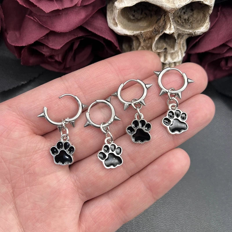 Silver Paw Earrings