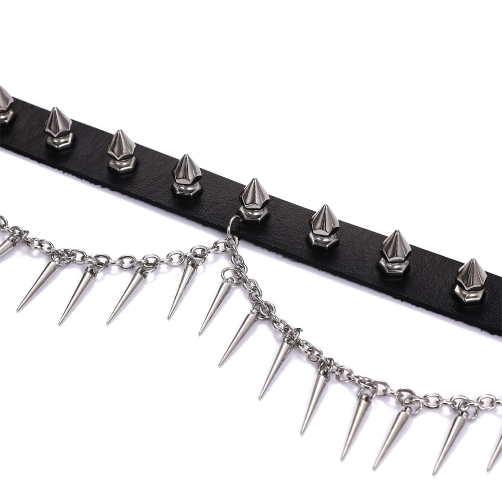 PU Spiked Chain Choker Rags n Rituals