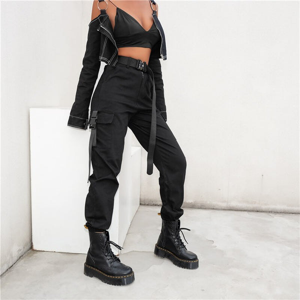 'Vision in Black' Casual cargo pants at $34.99 USD l Rags n Rituals