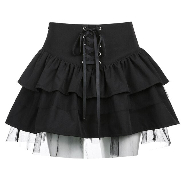 'Dawn of Madness' Black Grunge Pleated Skirt at $36.99 USD l Rags n Rituals
