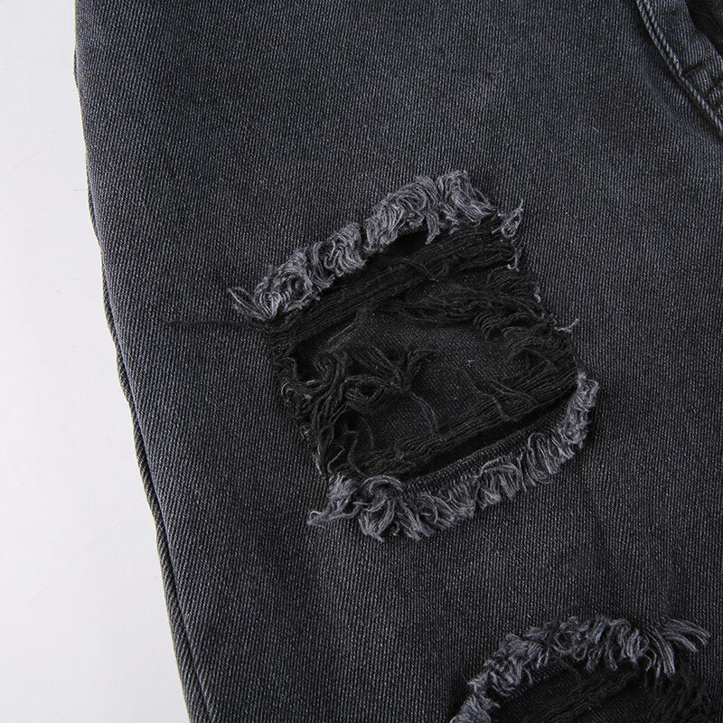 Ruins' Washed Black/Grey Ripped Baggy Denim Pants – Rags n Rituals