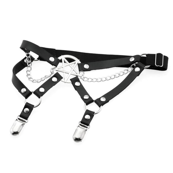 Pentagram Strap Thigh Harness at $14.99 USD l Rags n Rituals