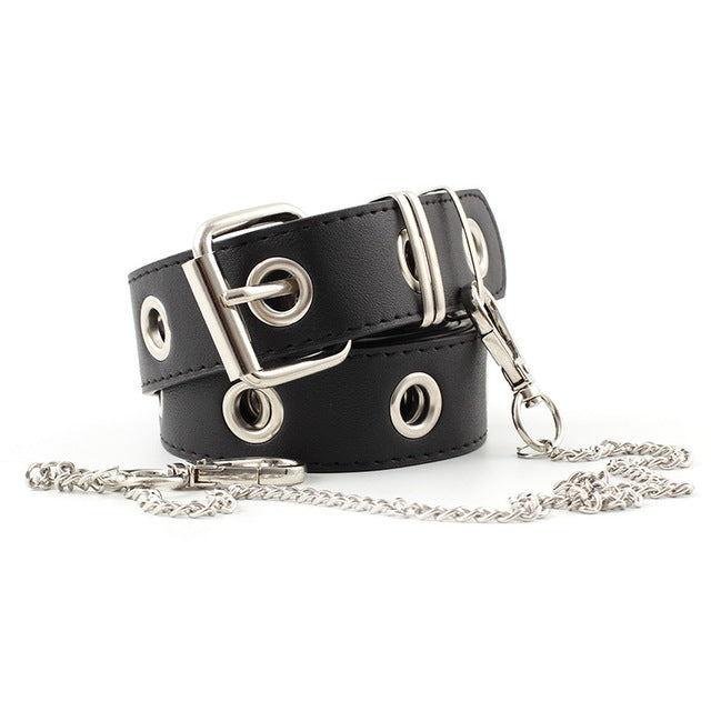 Chain rivet PU faux n Rags belt leather Rituals –