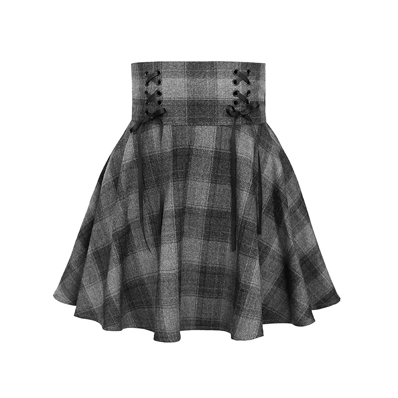 Grey plaid hotsell skirt 9mm