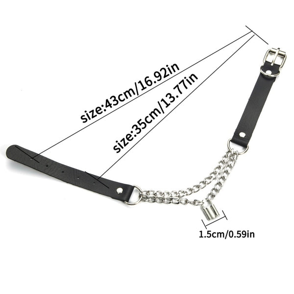 'Fright' Padlock Chain Faux Leather Goth Choker at $12.99 USD l Rags n ...